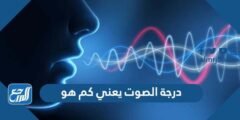 درجة الصوت يعني كم هو 2025 2 درجة الصوت يعني كم هو