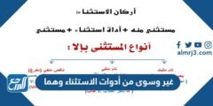 غير وسوى من أدوات الاستثناء وهما حرفان 2025 2 غير وسوى من أدوات الاستثناء وهما حرفان