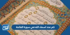 كم عدد اسماء الله في سورة الفاتحة 2025 2 كم عدد اسماء الله في سورة الفاتحة