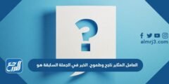 العامل المثابر ناجح وطموح. الخبر في الجملة السابقة هو 2025