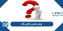 وش معنى كاش باك - موقع المرجع
