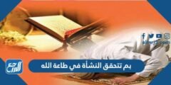 بم تتحقق النشأة في طاعة الله 2025 1 بم تتحقق النشأة في طاعة الله