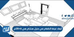 أبعاد غرفة الطعام في منزل هشام هي 6×28م 2025 1 أبعاد غرفة الطعام في منزل هشام هي 6×28م