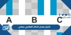رابط اختبار معدل الذكاء العالمي مجاني 2025 1 رابط اختبار معدل الذكاء العالمي مجاني