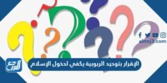 الإقرار بتوحيد الربوبية يكفي لدخول الإسلام 2025 1 الإقرار بتوحيد الربوبية يكفي لدخول الإسلام