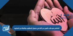الاخلاص هو طلب العون من الله في حصول المطلوب والنجاة من المكروه 2025 3 الاخلاص هو طلب العون من الله في حصول المطلوب والنجاة من المكروه