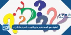 الحنيف هو المستقيم على التوحيد المجنب للشرك 2025 2 الحنيف هو المستقيم على التوحيد المجنب للشرك
