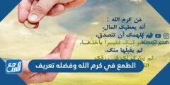 الطمع في كرم الله وفضله تعريف