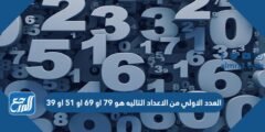 العدد الاولي من الاعداد التاليه هو 79 او 69 او 51 او 39