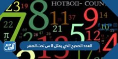العدد الصحيح الذي يمثل ٨ س تحت الصفر 2025 1 العدد الصحيح الذي يمثل ٨ س تحت الصفر