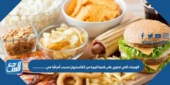 الوجبات التي تحتوي على كمية كبيرة من الكلسترول تسبب أمراضًا في .............