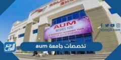 تخصصات جامعة aum الكويت 2024 / 2025