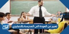 تعبير عن العودة الى المدرسة بالانجليزي مترجم 2025
