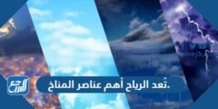 تُعد الرياح أهم عناصر المناخ. 2025 1 تُعد الرياح أهم عناصر المناخ.