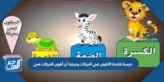 درسنا قاعدة الأقوى في الحركات وعرفنا أن أقوى الحركات هي