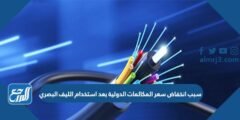 سبب انخفاض سعر المكالمات الدولية بعد استخدام الليف البصري 2025 3 سبب انخفاض سعر المكالمات الدولية بعد استخدام الليف البصري