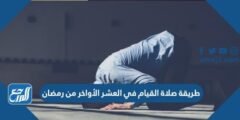 طريقة صلاة القيام في العشر الأواخر من رمضان 2025 3 طريقة صلاة القيام في العشر الأواخر من رمضان