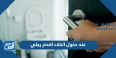 عند دخول الخلاء اقدم رجلي 2025 1 عند دخول الخلاء اقدم رجلي