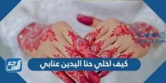 كيف اخلي حنا اليدين عنابي 2025 3 كيف اخلي حنا اليدين عنابي