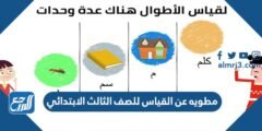 مطويه عن القياس للصف الثالث الابتدائي 2025 2 مطويه عن القياس للصف الثالث الابتدائي