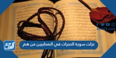 نزلت سورة الحجرات في الصحابيين من هم 2025 1 نزلت سورة الحجرات في الصحابيين من هم