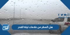 هل المطر من علامات ليلة القدر