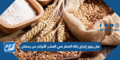 هل يجوز إخراج زكاة الفطر في العشر الأواخر من رمضان 2025 3 هل يجوز إخراج زكاة الفطر في العشر الأواخر من رمضان