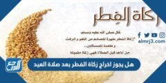 هل يجوز اخراج زكاة الفطر بعد صلاة العيد 2025 2 هل يجوز اخراج زكاة الفطر بعد صلاة العيد