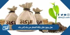 هل يجوز نقل زكاة الفطر من بلد إلى بلد 2025 1 هل يجوز نقل زكاة الفطر من بلد إلى بلد