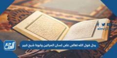يدل قول الله تعالى على لسان المراتين وابونا شيخ كبير