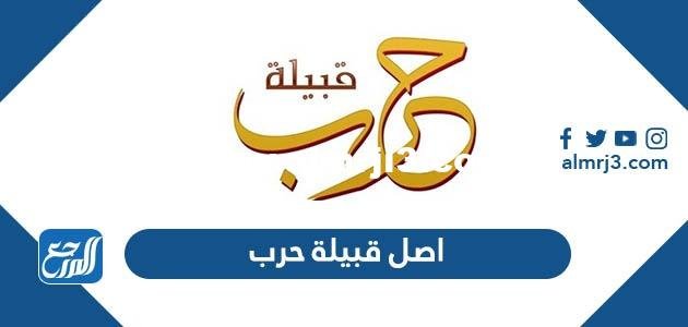 ما هو اصل قبيلة حرب 2025 3 ما هو اصل قبيلة حرب