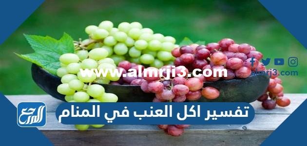تفسير اكل العنب في المنام لابن سيرين والنابلسي وابن شاهين