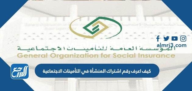 كيف اعرف رقم اشتراك المنشأة في التأمينات الاجتماعية 2025 2 كيف اعرف رقم اشتراك المنشأة في التأمينات الاجتماعية