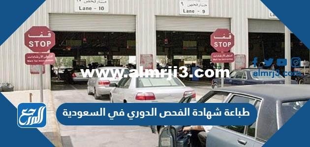 كيفية طباعة شهادة الفحص الدوري في السعودية الخطوات 2025 1 كيفية طباعة شهادة الفحص الدوري في السعودية الخطوات