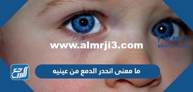 ما معنى انحدر الدمع من عينيه 2025 2 ما معنى انحدر الدمع من عينيه