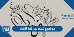 موضوع تعبير عن لغة الضاد لغتي العربية 2025 3 موضوع تعبير عن لغة الضاد لغتي العربية