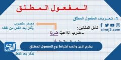يحترم الابن والديه احتراما نوع المفعول المطلق 2025 2 يحترم الابن والديه احتراما نوع المفعول المطلق